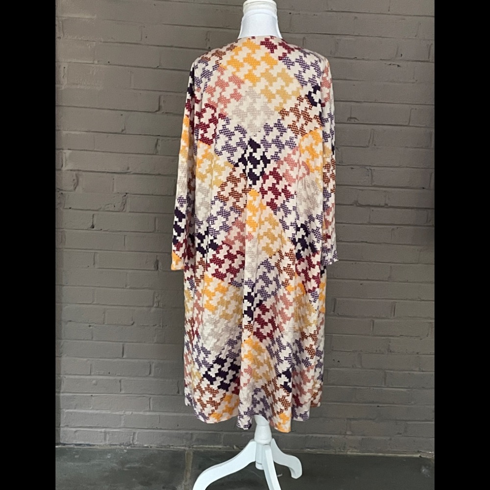 Lula Roe Open Front Modern Patchwork Duster L - image 7